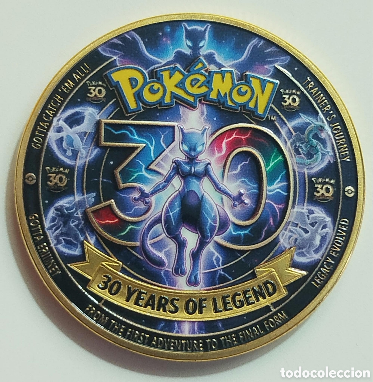 Trofeos y medallas: Moneda Pok&eacute;mon 30 Aniversario - Edici&oacute;n Especial Mewtwo