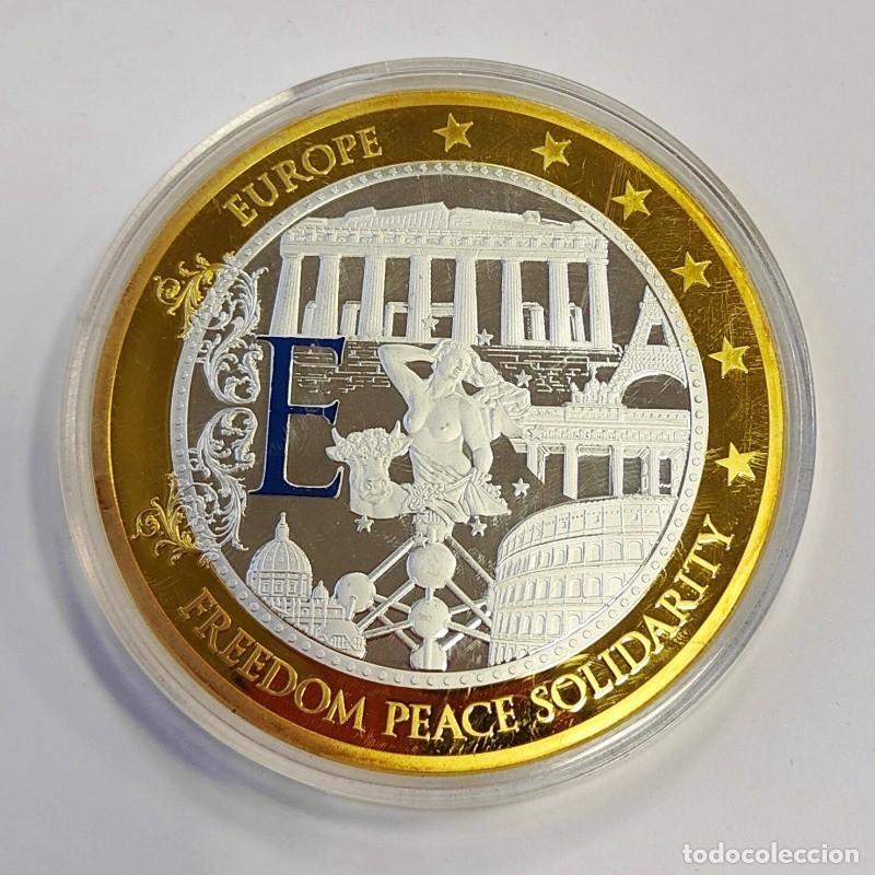 Trofeos y medallas: MEDALLA CONMEMORATIVA DE EUROPA CON EL LEMA LIBERTAD, PAZ, SOLIDARIDAD. EURO GIGANTE (TOK-151)