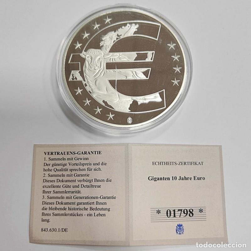 Trofeos y medallas: MEDALLA CONMEMORATIVA 10&ordm; ANIVERSARIO DEL EURO. COLECCI&Oacute;N SOUVENIRS (TOK-144)