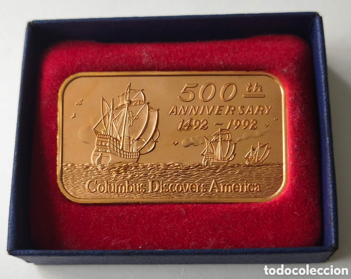 Trofeos y medallas: Lingote. 1992. Aniversario del 5 centenario del descubrimiento de Am&eacute;rica