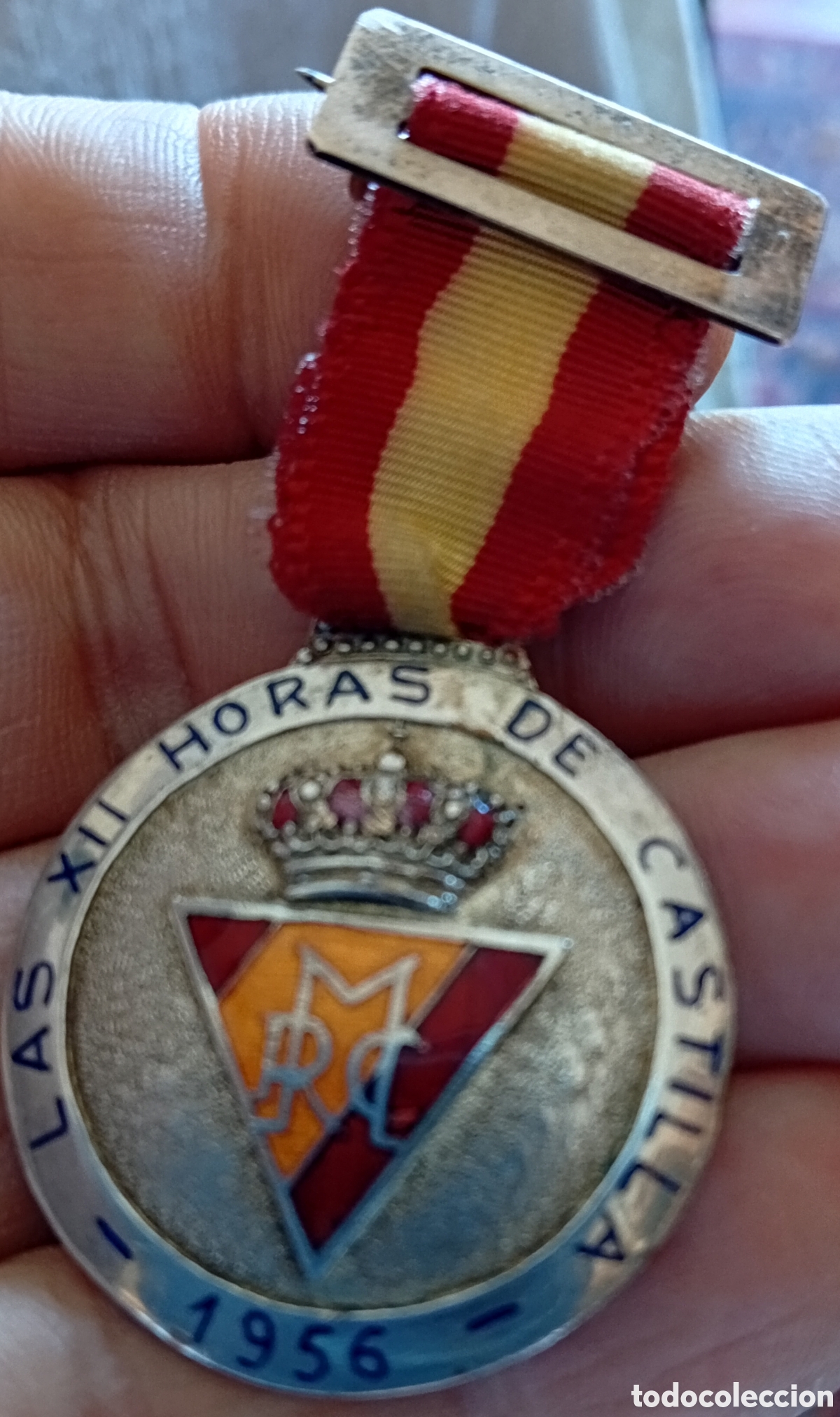 Trophies and Medals: Medalla las XII Horas de Castilla a&ntilde;o 1956!real. Club de Moteros