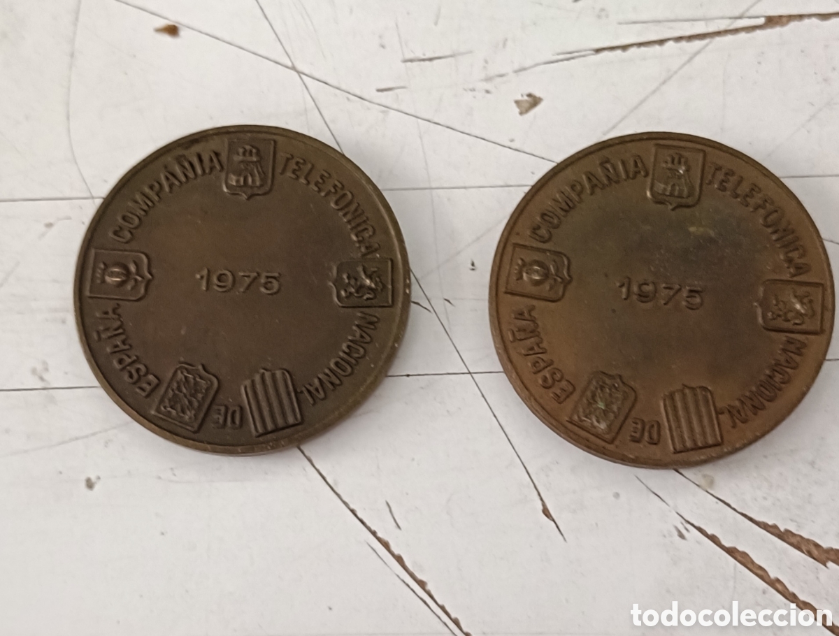 Trofeos y medallas: Moneda conmemorativa de la compa&ntilde;&iacute;a telef&oacute;nica nacional - Foto 2