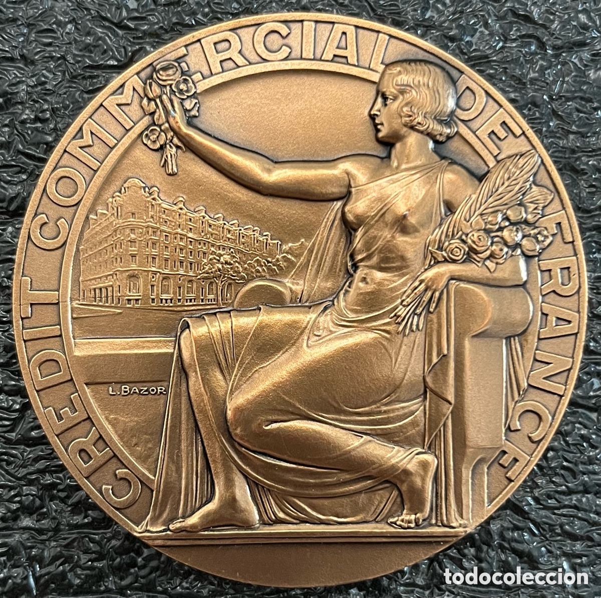 Trofeos y medallas: Medalla de bronce de estilo Art D&eacute;co - Lucien Bazor (1889-1974)