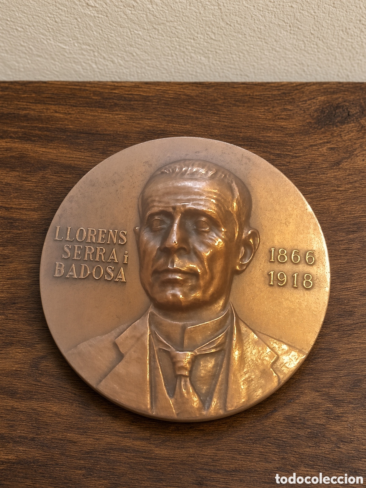 Trofeos y medallas: MEDALLA CONMEMORATIVA A LLORENS SERRA I BADOSA (1866-1918). CERCLE FILATELIC.