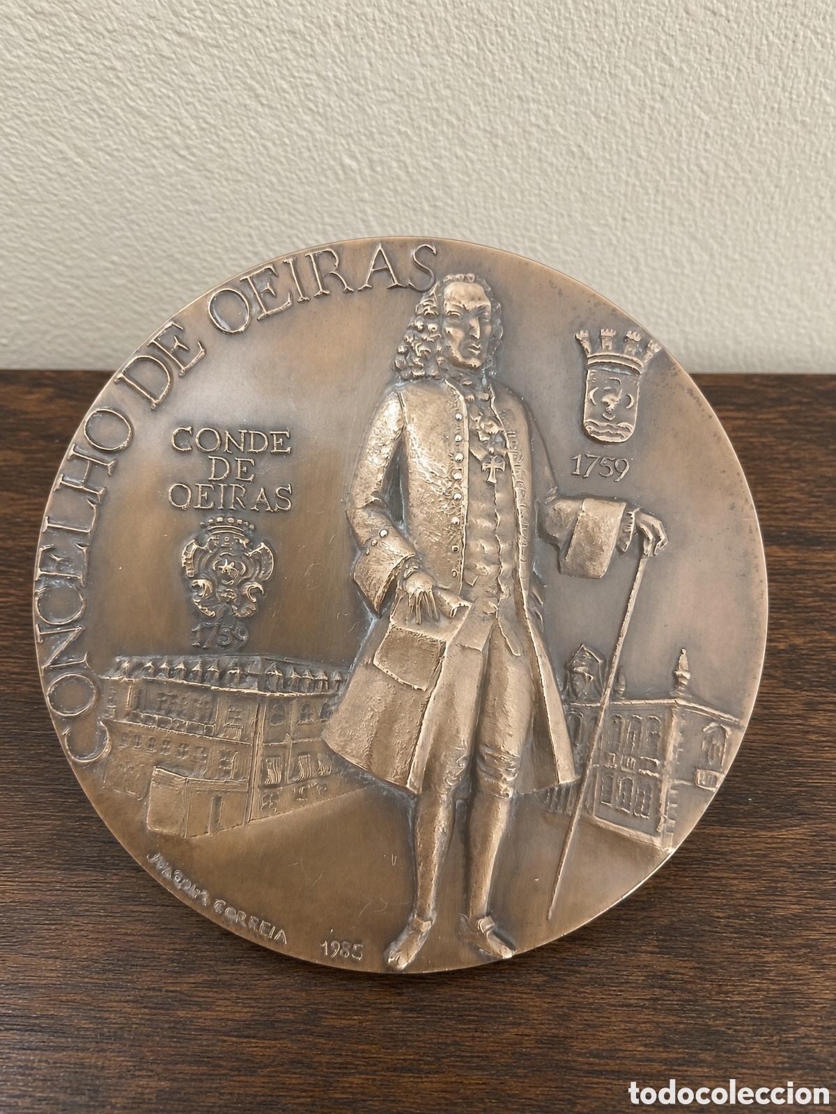 Trofeos y medallas: Medalla juaquim correia Concejo de Oeiras.1759-1985 - Representaci&oacute;n del Conde de Oeiras