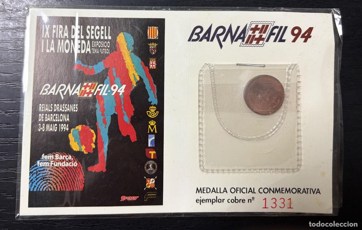Trofeos y medallas: MEDALLA CONMEMORATIVA COBR&Eacute;. BARNAFIL 94. NUMERADA Y CERTIFICADA. VER FOTOS