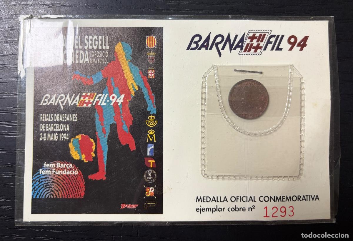Trofeos y medallas: MEDALLA CONMEMORATIVA COBR&Eacute;. BARNAFIL 94. NUMERADA Y CERTIFICADA. VER FOTOS