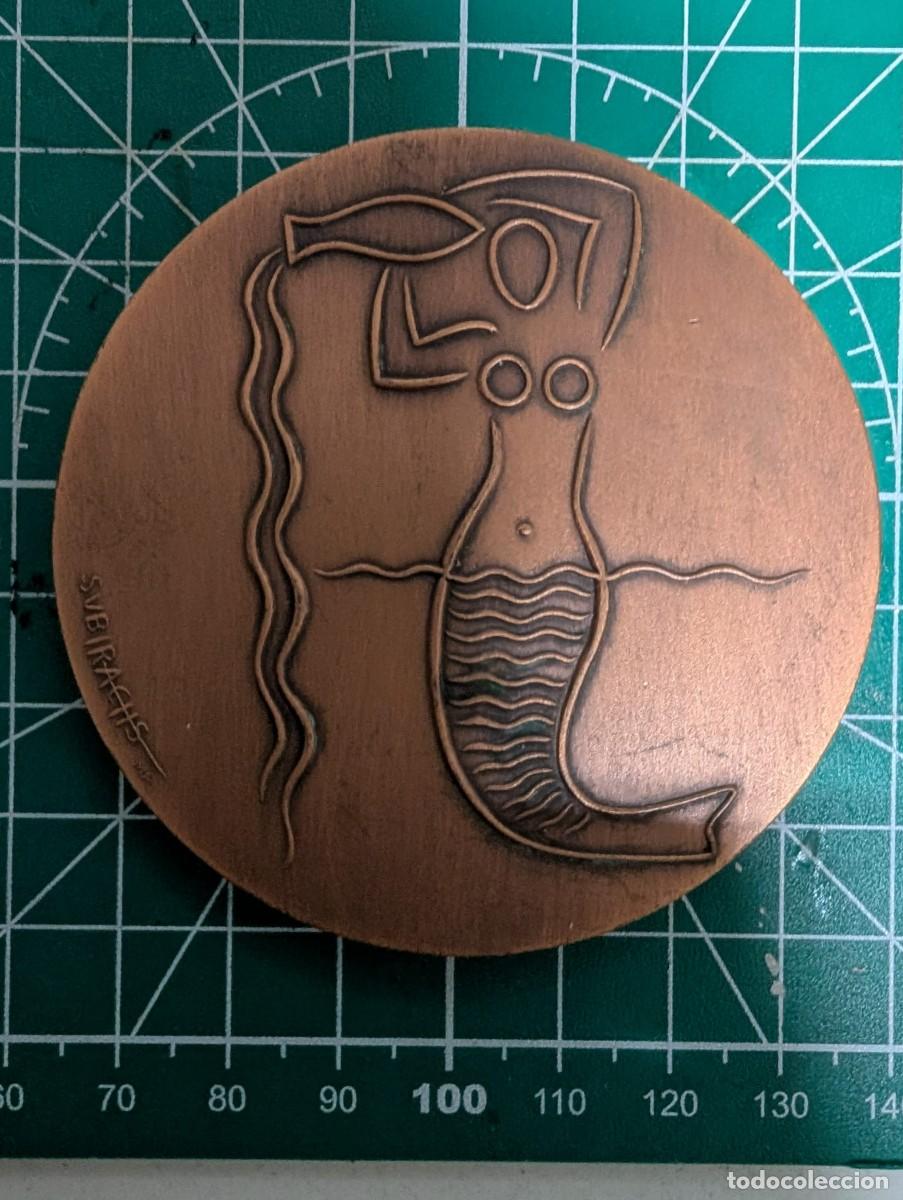 Trofeos y medallas: RARA MEDALLA SUBIRACHS DE BRONCE, COFRARIA GASTRONOMICA DEL AGUA, 1996