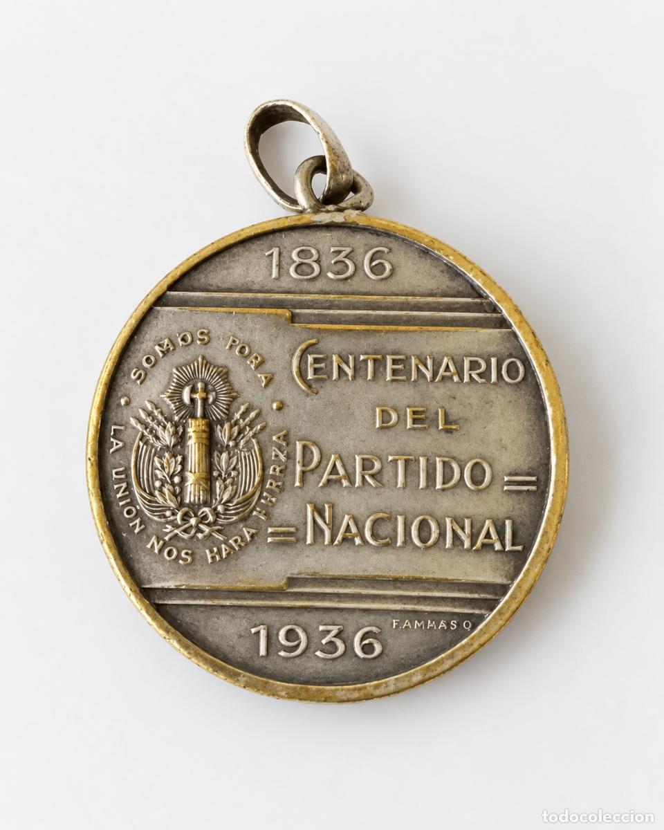 Trofeos y medallas: Medalla Partido Nacional Uruguay - centenario 1836-1936
