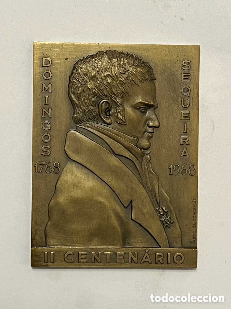 Trofeos y medallas: PORTUGAL. DOMINGOS SEQUEIRA (1768 - 1968) II Centenario. Vasco Pereira da Concei&ccedil;&atilde;o, escultor