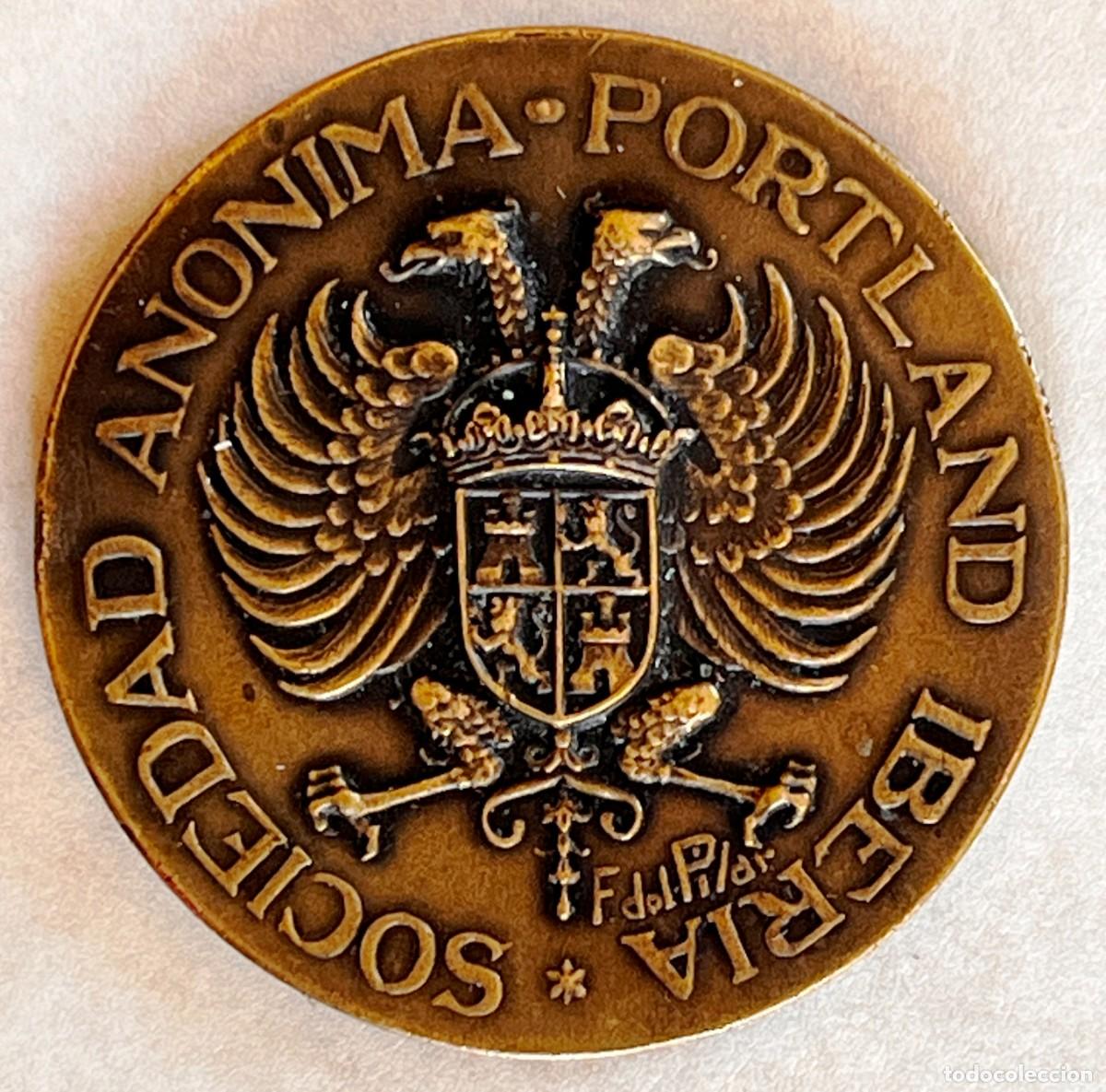 Trofeos y medallas: Medalla Conmemorativa de Bronce &rdquo;Sociedad An&oacute;nima Portland Iberia&rdquo; (1955) - 5 cm