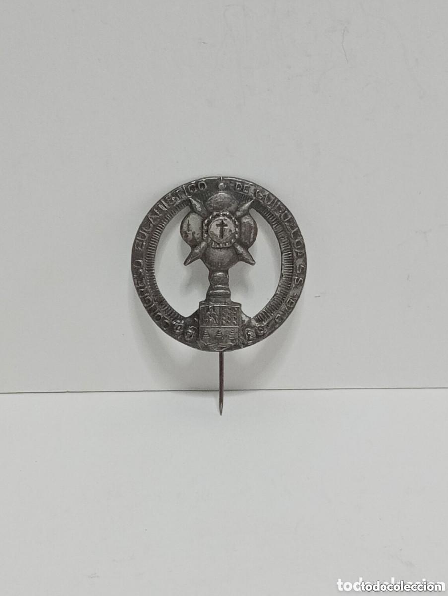 Trof&eacute;us e medalhas: ANTIGUA MEDALLA CON AGUJA - CONGRESO EUCAR&Iacute;STICO DE GUIPUZCOA. S.S. 1946. 3 CM. DE DI&Aacute;METRO