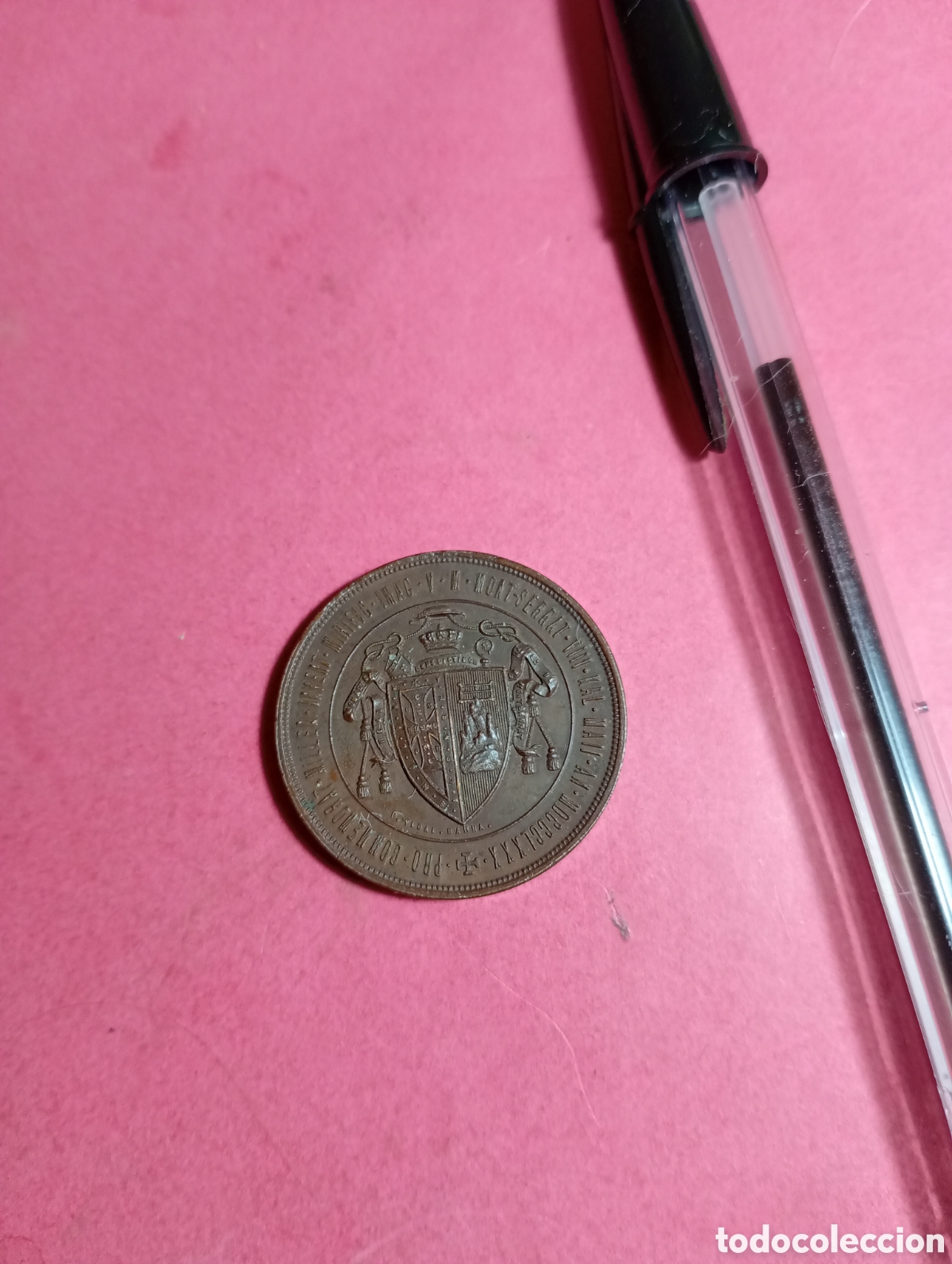 Trofei e Medaglie: lMEDALLA METALICA ''MONTSERRAT&iquest;.....?'' ''SANTA MARIA ORA PRO NOBIS''.