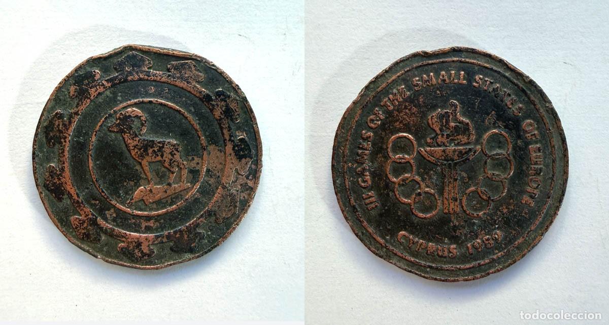Trofei e Medaglie: MEDALLA CONMEMORATIVA / CHIPRE 1989 / III JUEGOS DE LOS PEQUE&Ntilde;OS ESTADOS DE EUROPA / 94 grs.