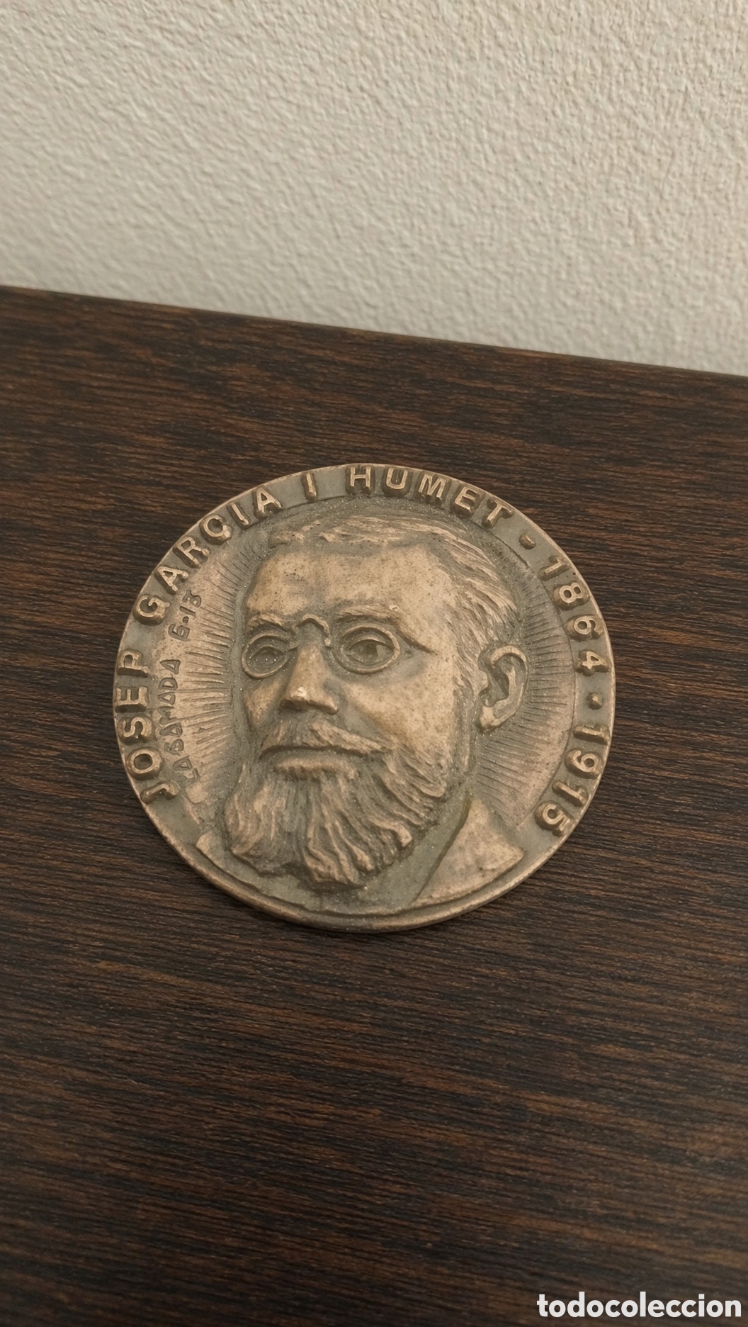 Troph&auml;en und Medaillen: Medalla Josep Garcia i Humet.Grabado de CASAMADA 6-13.Fechas 1864-1915.