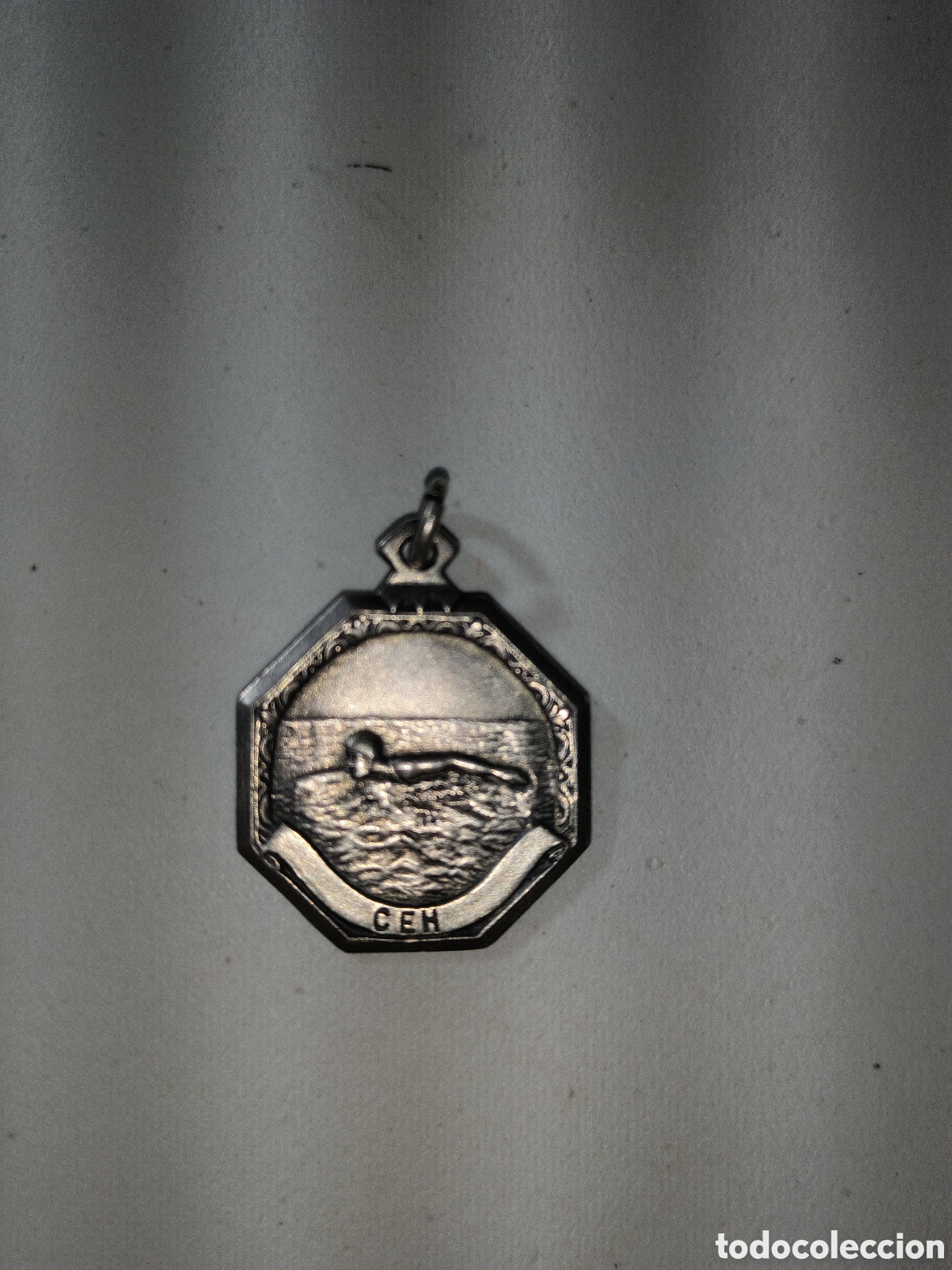Trofeos y medallas: Cuba,medalla de plata,nataci&oacute;n ,casino espa&ntilde;ol de la Habana,circa 1940
