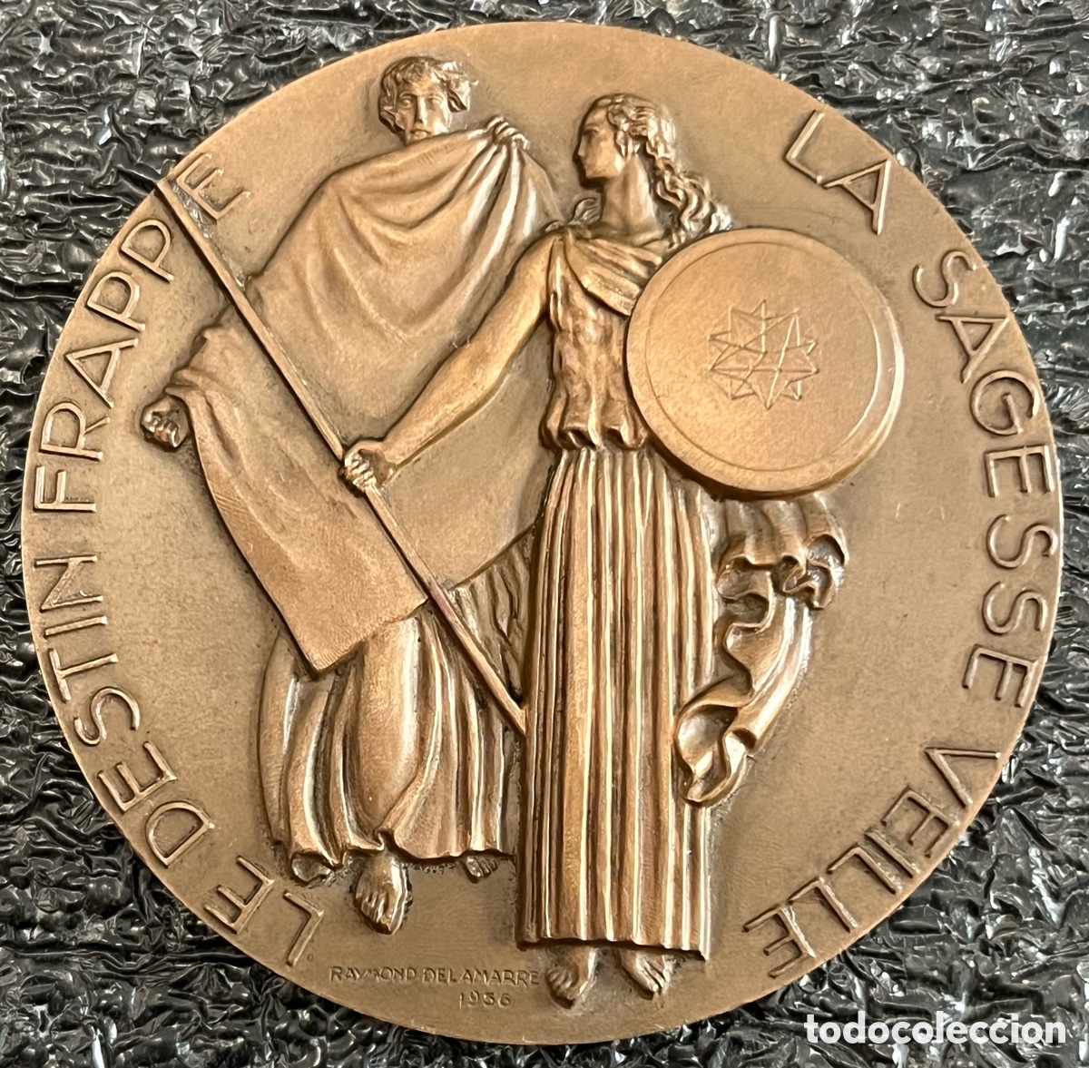 Trofeos y medallas: Medalla de bronce Compagnies d'assurances l'Abeille 1856-1956 - Raymond Delamarre