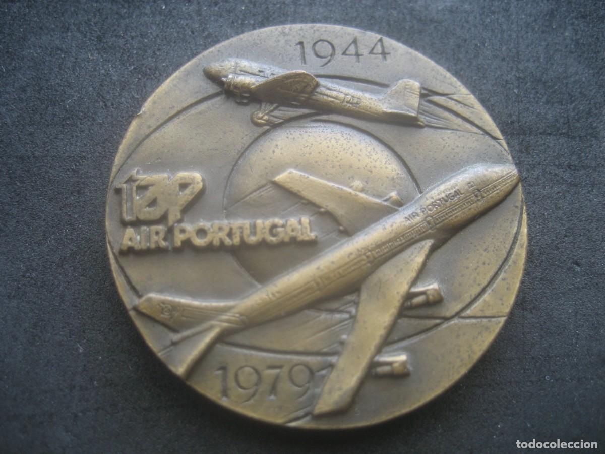 Trofeos y medallas: MEDALLA BRONCE AIR PORTUGAL 35 ANIVERSARIO (1944 - 1979)