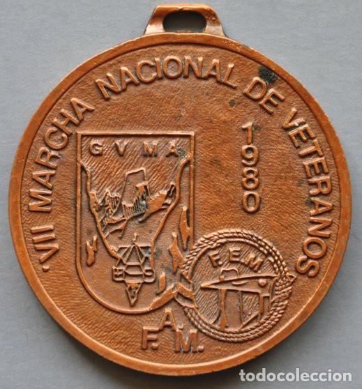 Trofeos y medallas: MEDALLA DE LA VII MARCHA NACIONAL DE VETERANOS 1980 - GRUPO DE VETERANOS DE LA MONTA&Ntilde;A (ASTURIAS)