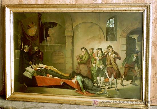 Otros objetos de arte: CUADRO ANTIGUO - SOBRE LOS 100 A&Ntilde;OS - Foto 1
