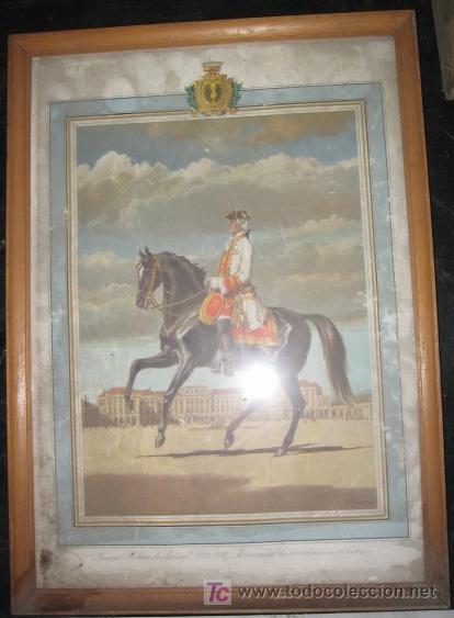 Otros objetos de arte: Cuadro con l&aacute;mina de soldado, 1702-1779 - Foto 1