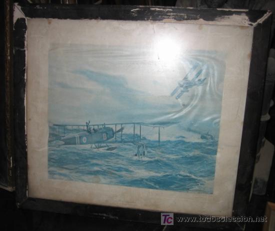 Otros objetos de arte: Cuadro con escena de aviaci&oacute;n, mide 50x45 cms - Foto 1
