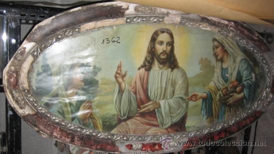 Otros objetos de arte: Cuadro de escena religiosa, a restaurar - Foto 1