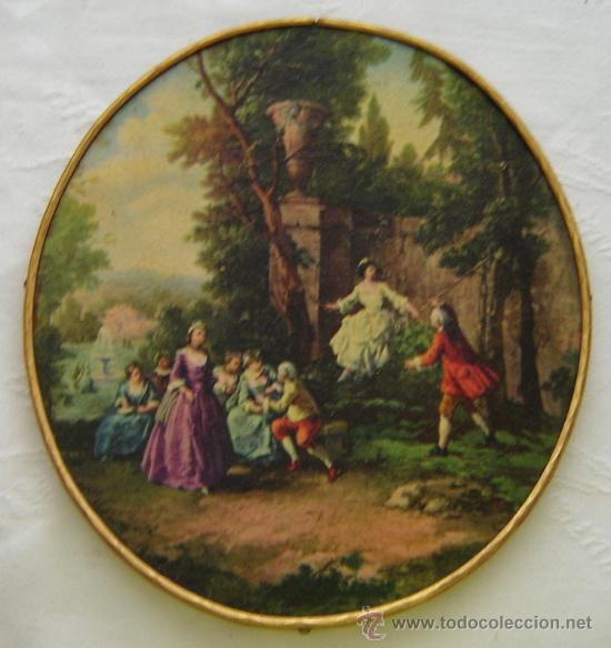 Otros objetos de arte: CUADRO ESCENA GOYESCA SOBRE TABLERO MEDIDA 20*23 CMS. - Foto 1