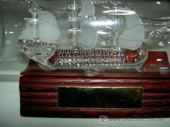 Otros objetos de arte: Adorno de barco dentro de una botella. - Foto 6