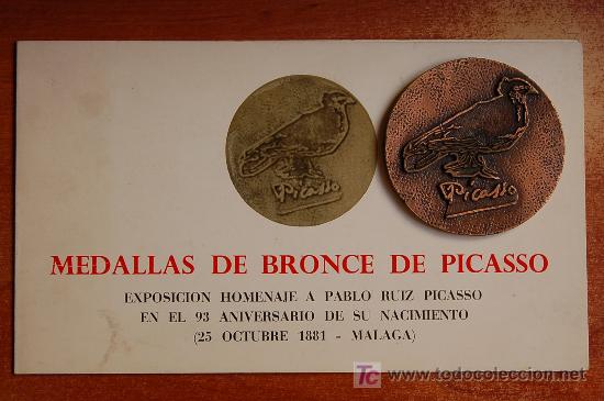 Otros objetos de arte: medalla de bronce homenaje a picasso - Foto 1