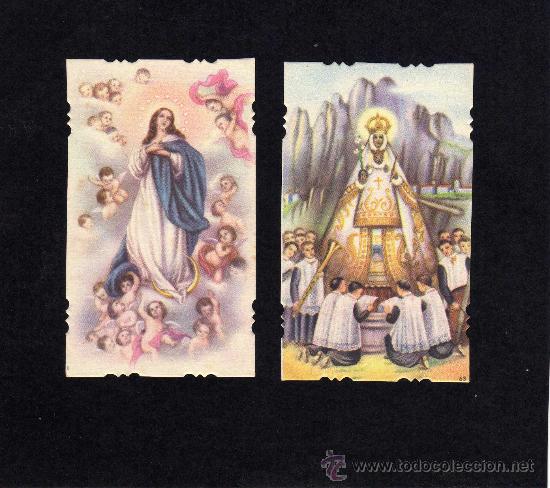 Otros objetos de arte: DOS ESTAMPAS - LA VIRGEN DE NURIA Y LA PURISIMA . - Foto 1
