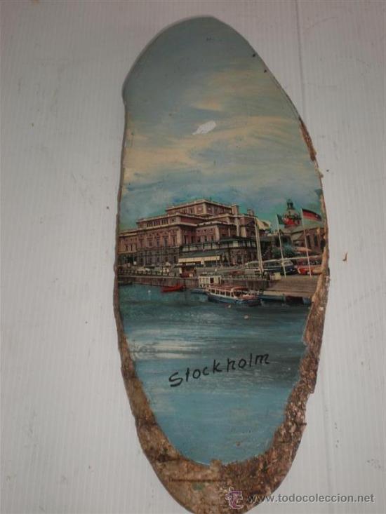 Otros objetos de arte: cuadro en un tronco de madera - Foto 1