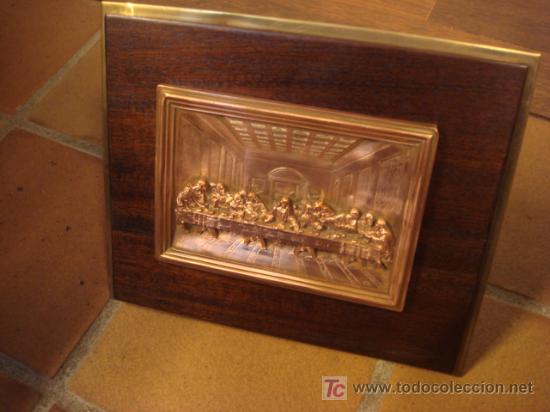 Otros objetos de arte: CUADRO ANTIGUO SAGRADA CENA EN COBRE - Foto 3