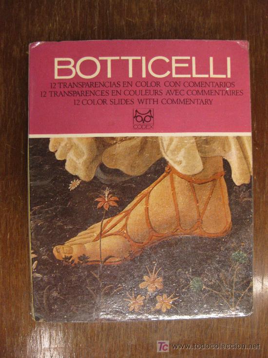 Otros objetos de arte: BOTTICELLI. 12 TRANSPARENCIAS EN COLOR CON COMENTARIOS. ED. CODEX. - Foto 1