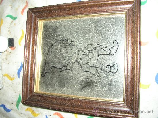 Otros objetos de arte: Cuadrito sobre espejo, 18x16 cms - Foto 1