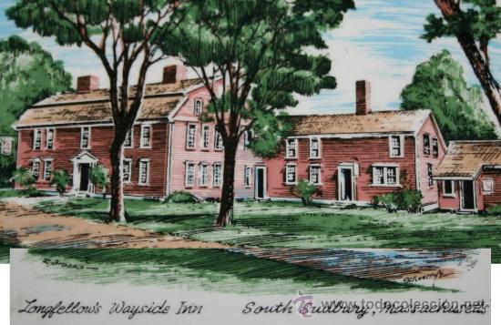 Otros objetos de arte: BONITO AZULEJO PINTADO DE MASSACHUSETTS - Foto 2