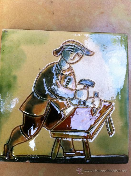Otros objetos de arte: azulejo la bisbal - Foto 1