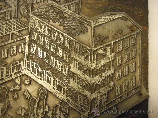 Otros objetos de arte: PLANCHA DE ZINC GRABADA PARA IMPRENTA - Foto 3