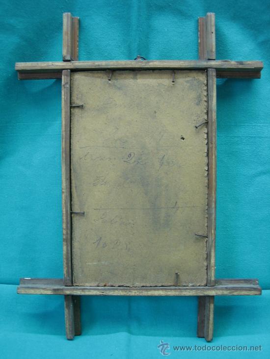 Otros objetos de arte: Cuadro antiguo Virgen de Lurdes - Foto 2