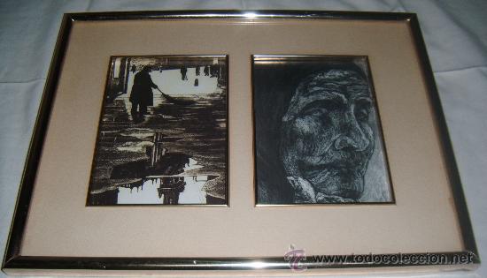 Otros objetos de arte: estampas gallegas enmarcadas - Foto 1