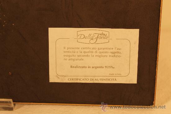 Otros objetos de arte: CUADRO CON MINIATURA EN PLATA DE LEY ALEGORIA OTO&Ntilde;O - Foto 3