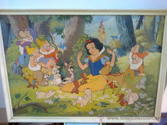 Otros objetos de arte: CUADRO BLANCANIEVES Y LOS 7 ENANITOS 105 X 75 cm - Foto 1