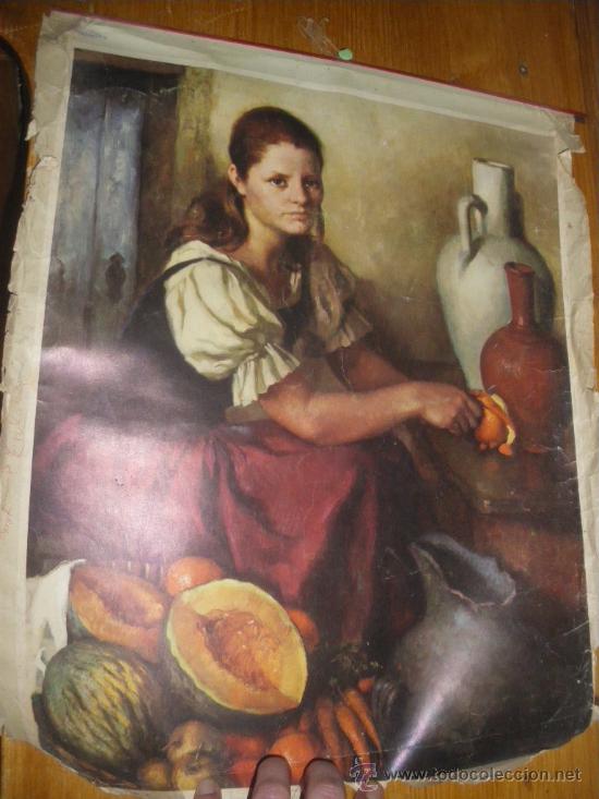 Otros objetos de arte: BODEGON, ANTIGUA ESTAMPA DE ALMANAQUE. - Foto 1