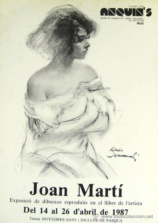 Otros objetos de arte: Poster exposici&oacute;n Joan Mart&iacute; - Foto 1