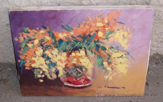 Otros objetos de arte: cuadro jarron con flores sin enmarcar - Foto 1