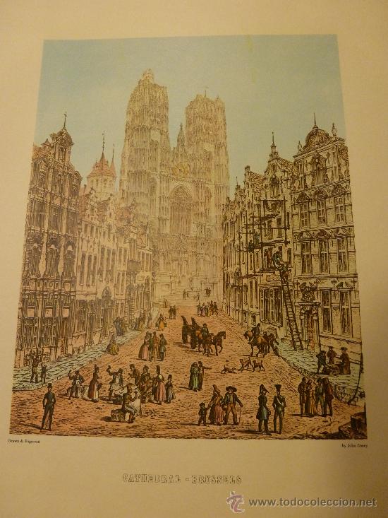 Otros objetos de arte: Lamina Catedral de Bruselas - Foto 1