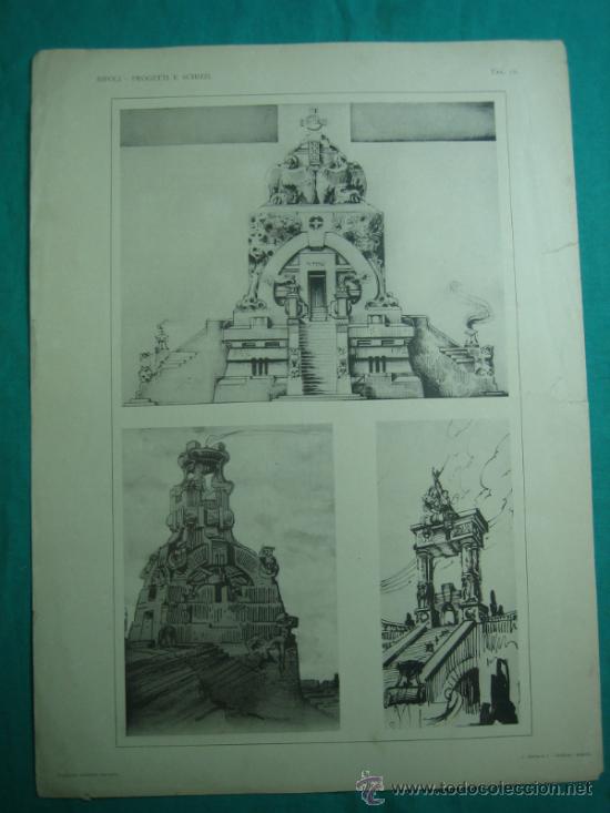 Otros objetos de arte: 17 Laminas Bifuli-Progetti E&acute;schizzi 42&acute;5x31&acute;5 cm - Foto 11