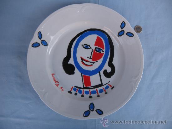 Otros objetos de arte: PLATO CON DIBUJO IMPRESI&Oacute;N DE AURELIO, MURCIA. - Foto 2
