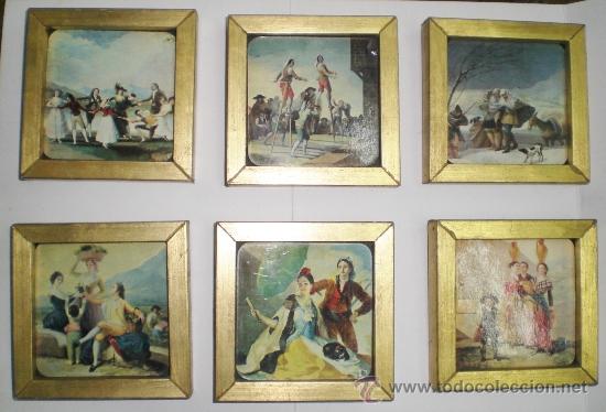 Otros objetos de arte: Graciosas Miniaturas con escenas de Goya. - Foto 1