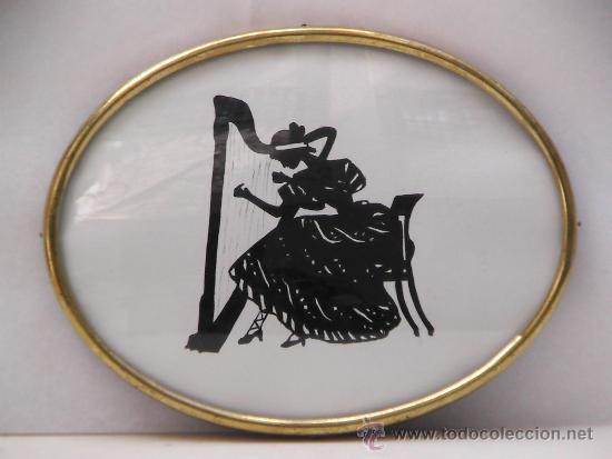 Otros objetos de arte: Pareja de siluetas tinta - Foto 3